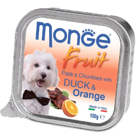 Monge DOG FRUIT Duck Orange паштет для собак з качкою та апельсином