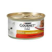 Gourmet Gold Savoury Cake Beef Tomatoes консерва для котів ніжні биточки з яловичиною та томатами 85г