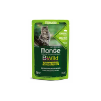 Monge CAT pouch Wet Bwild Grain Free Sterilised Wild Boar вологий корм для стерилізованих котів з дикого кабана