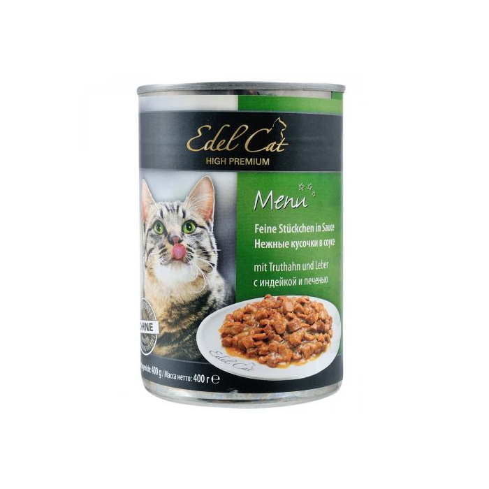 Edel Cat Can консерва для котів з індичкою та печінкою