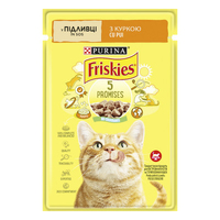 Friskies для котів шматочки з куркою, пауч 85г