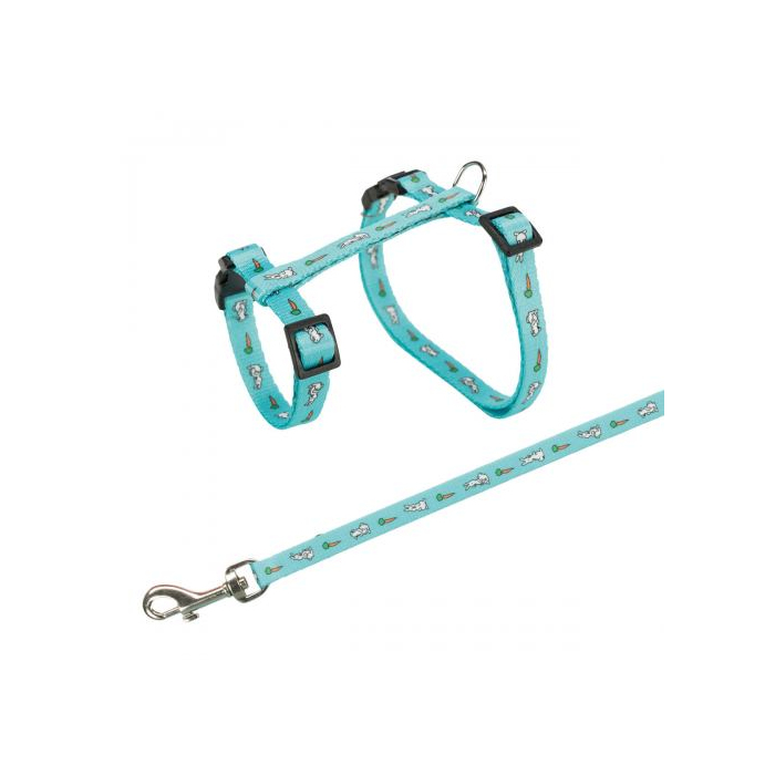 Шлейка з повідцем Trixie для кролика з морквинами нейлон