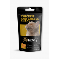 Savory CAT Snack Chicken and Cheese ласощі для котів Гурман із Куркою та Сиром, 60г 31461