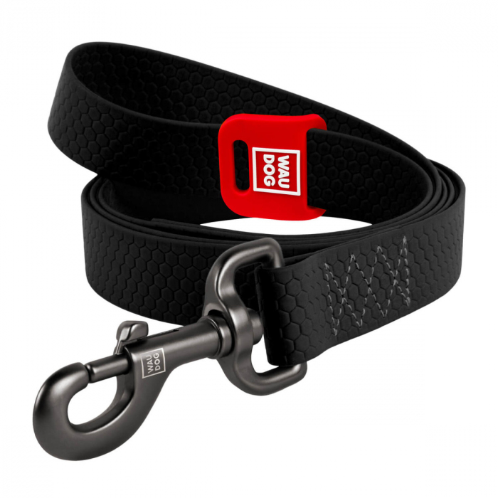 Повідець для собак WAUDOG Waterproof чорний водостійкий M 305см Ш20мм