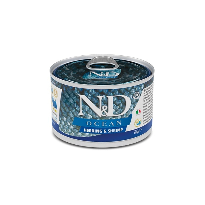 Farmina N&D Ocean Herring & Shrimp Adult Mini для дорослих собак малих порід з оселедцем, тріскою, тунцем і креветкою