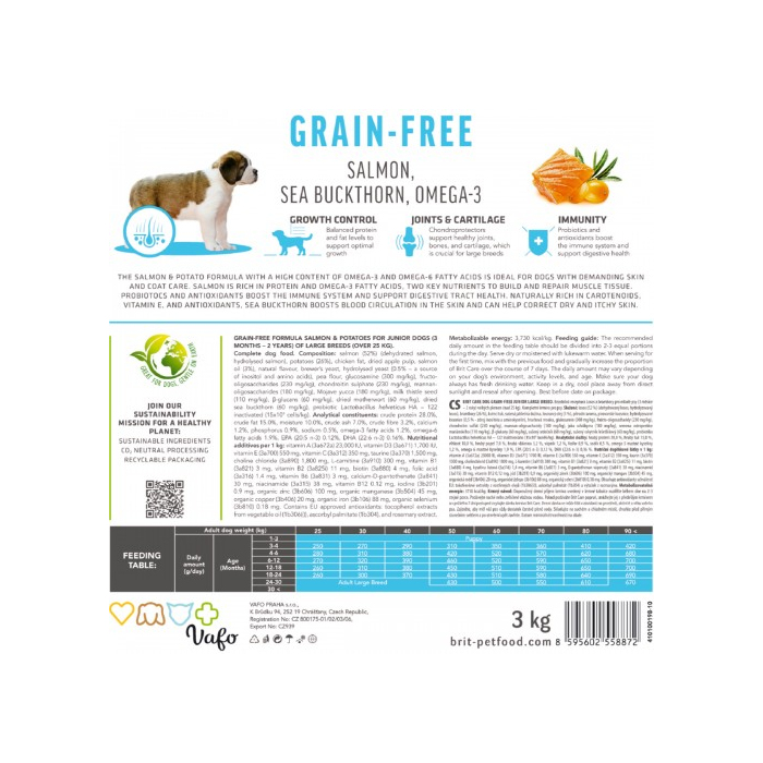 Brit Care DOG Grain-free Junior Large Breed Salmon