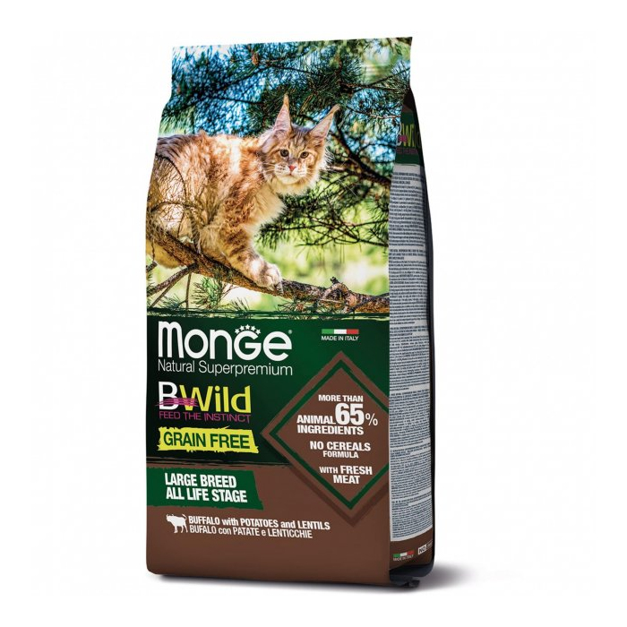 Monge BWild CAT Large Breed Bufalo сухий корм для котів великих порід 1,5кг