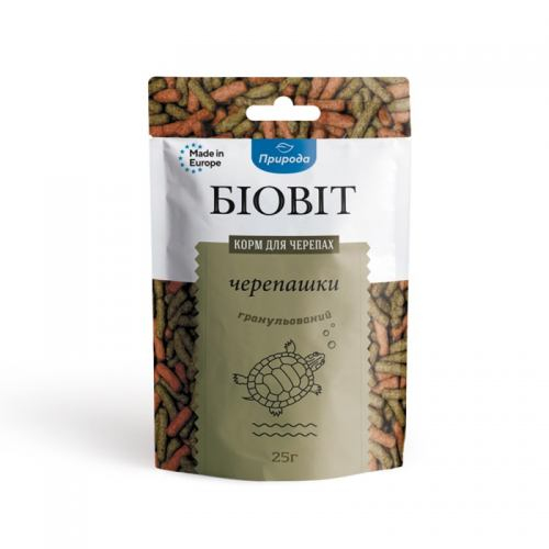 Корм Природа Біовіт «Черепашки» для прісноводних черепах, гранульований, 25 г PR240470