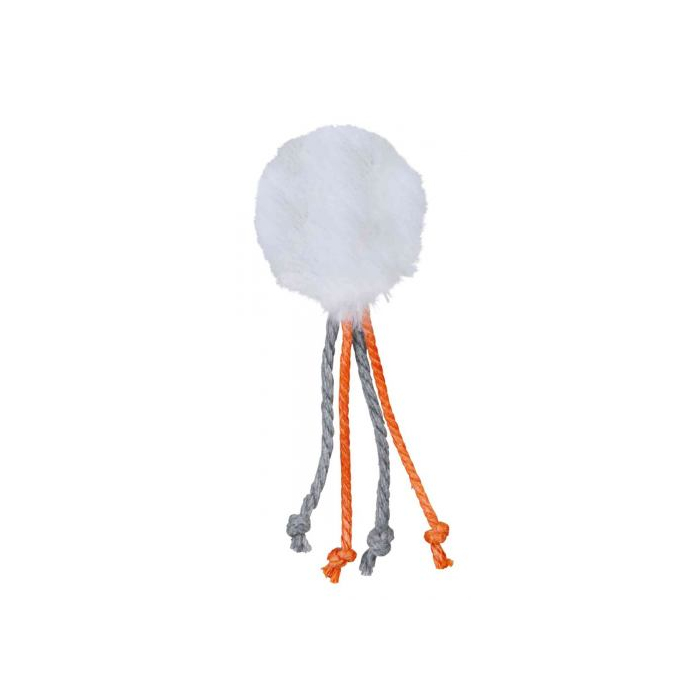 Іграшка Trixie для котів М`ячик хутровий з пером 4см 1шт 4126