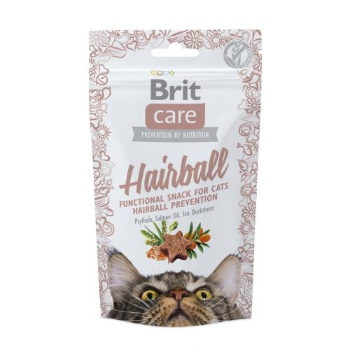Brit Care CAT Functional Snack Hairball ласощі для котів для виведення шерсті з качкою