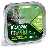 Monge Cat Wet BWild Grain Free Wild Boar Sterilized паштет з м'яса дикого кабана для стерилізованих котів 100гр 70012904
