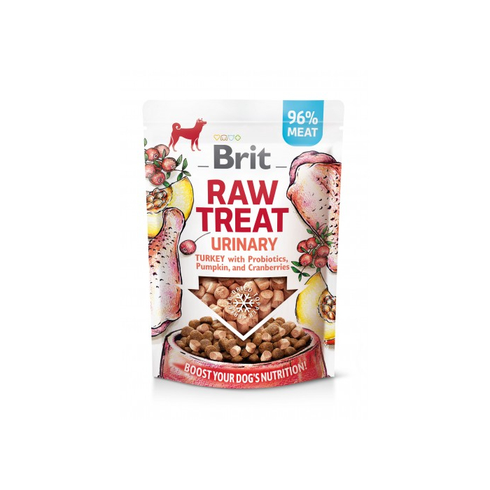 Ласощі для собак Brit Raw Treat freeze-dried Urinary для профілактики сечокам'яної хвороби, індичка, 40 г 112134
