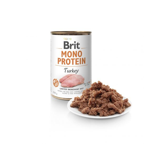 Brit Mono Protein Turkey для собак, з індичкою, консерва