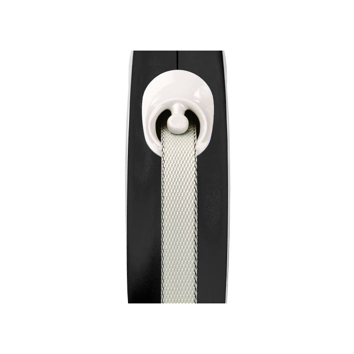 Рулетка Flexi New Comfort чорна для собак стрічка розмір M 5м