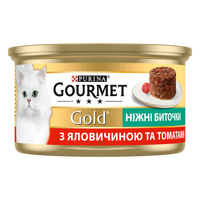 Gourmet Gold Savoury Cake Beef Tomatoes консерва для котів ніжні биточки з яловичиною та томатами 85г