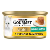Gourmet Gold Savoury Cake Chicken Carrot консерва для котів ніжні биточки з куркою та морквою