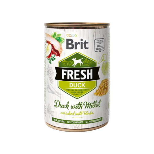 Вологий Корм Brit Fresh Duck/Millet k 400g