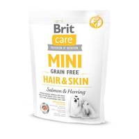 Brit Care GF Mini Hair & Skin для собак мініатюрних порід, для шкіри та шерсті, з лососем та оселедцем, 0,4 кг