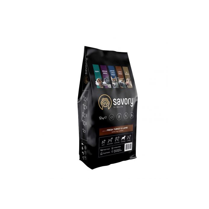 Savory Large Breeds rich in Fresh Turkey and Lamb