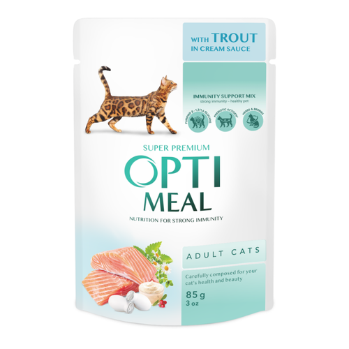 Optimeal Trout cream sause для котів з фореллю в кремовому соусі