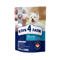 Клуб 4 Лапи DOG Adult Small Breeds Lamb & Rice для собак малих порід з ягням та рисом 0,9кг