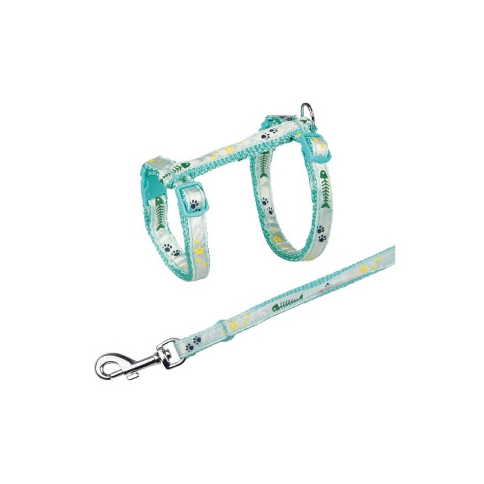 Шлейка з повідцем Trixie для кошенят з рибками нейлон 23–39см 10мм