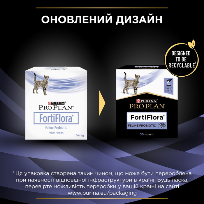 ProPlan CAT FortiFlora Probiotic для дорослих котів та кошенят підтримка мікрофлори ШКТ  (ціна за 1 пакетик)