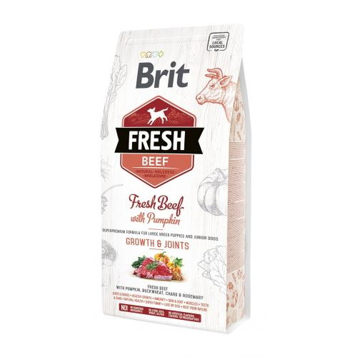 Brit Fresh Beef Pumpkin Puppy Junior Large для цуценят та молодих собак великих порід з яловичиною та гарбузом 2.5кг 170992 /0762