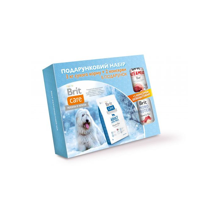 Товары для Собак Акція! Сухий корм + консерви для дорослих собак великих порід Brit Care Adult Large Breed Lamb & Rice 
 Brit Care Чехія