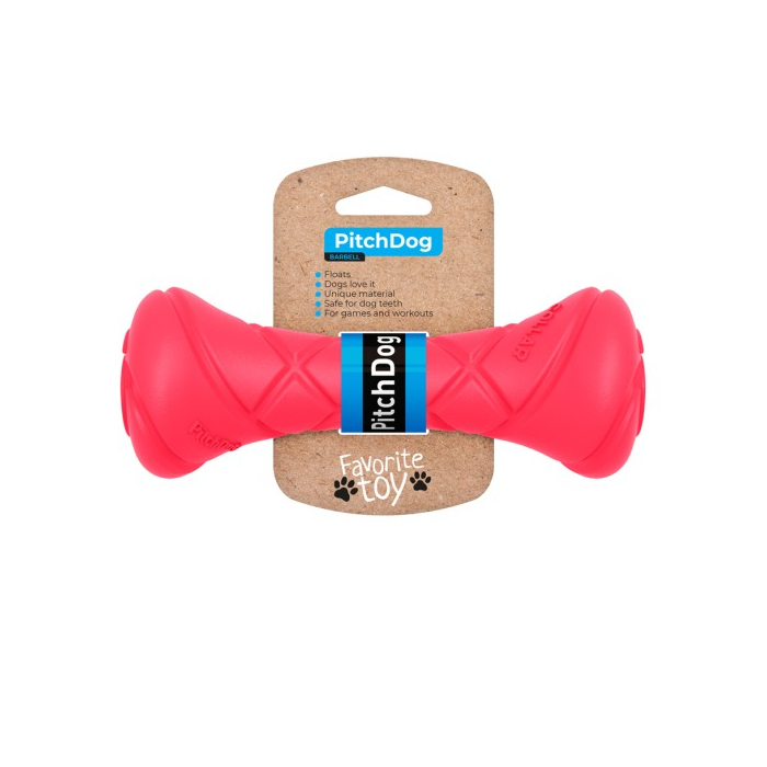 Ігрова гантель для апортировки PitchDog, довжина 19 см, діаметр 7 см рожевий 62397 Collar