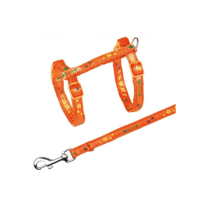 Шлейка з повідцем Trixie для кошенят з рибками нейлон 23–39см 10мм