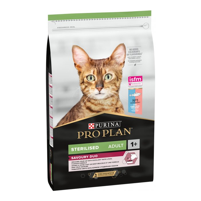 Pro Plan Sterilised Adult 1+ Savoury Duo Сod Тrout для стерилізованих котів з тріскою та фореллю