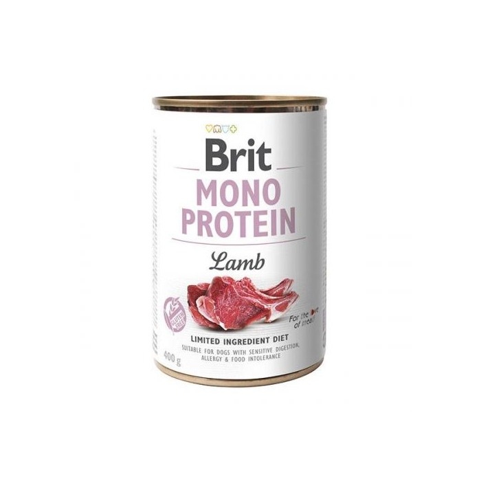 Вологий корм Brit Mono Protein Lamb для собак з ягнятиною консерва