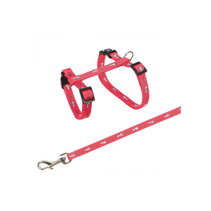 Шлейка з повідцем Trixie для кролика з морквинами нейлон