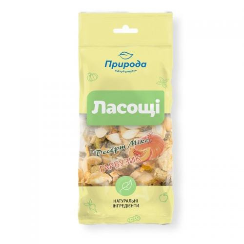 Ласощі Природа Десерт Мікс Гарбузик для гризунів,