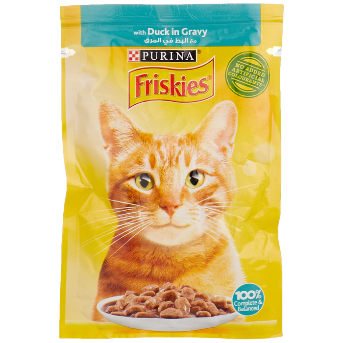 Friskies для котів, шматочкиі з качкою, пауч 85г