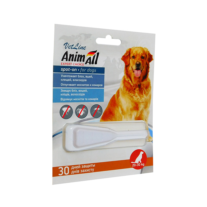 AnimAll VetLine Spot-On краплі для собак 20-30кг від бліх і кліщів 60884