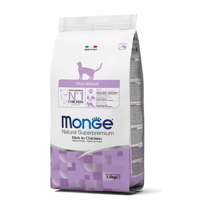 Monge CAT Sterilised Chicken сухий корм для стерилізованих котів з куркою 0,4кг