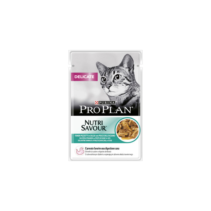 ProPlan CAT Pouch Delicate Digestion Ocean Fish вологий корм для котів з чутливим травленням океанічна риба