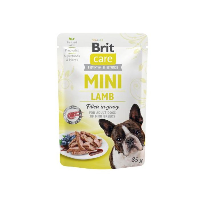 Вологий корм Brit Care Mini для собак, з філе ягняти в соусі,