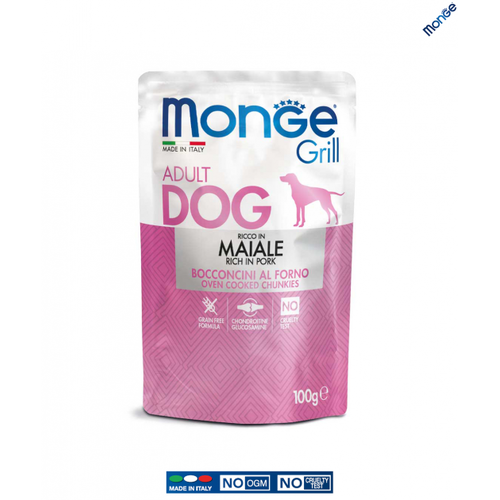 Monge Dog Wet Grill вологий корм для дорослих собак з свинини 100 гр