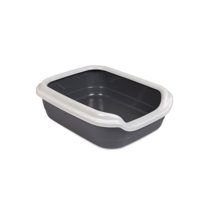 Туалет для котів Comfort M 41х30х13.5, сірий PR241699