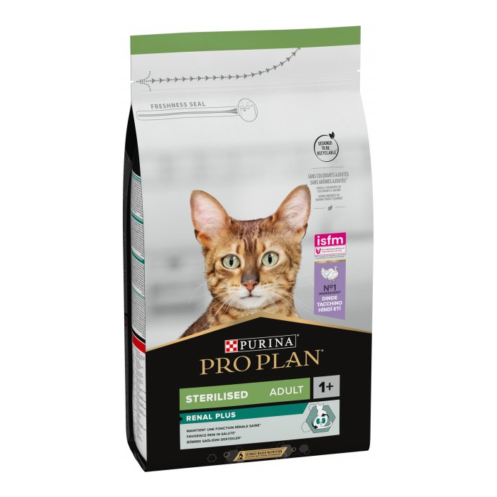 ProPlan Sterilised Adult 1+ Renal Plus Turkey для стерелізованих котів з індичкою 0,4кг