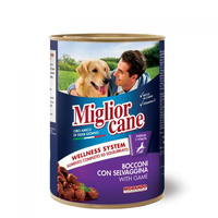 Вологий Корм Migliorcane дичина, шматочками, 405 г,