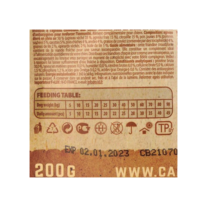 Ласощі Carnilove DOG Crunchy Snack Lamb with Cranberries для собак ягня та журавлина