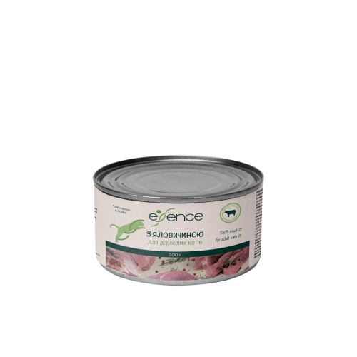 Вологий корм Essence для дорослих котів, з яловичиною,