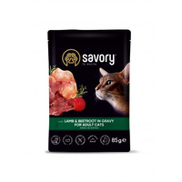 Savory CAT для дорослих котів ягня з буряком у соусі пауч