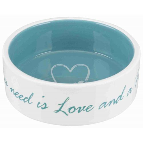 Миска Trixie Pets Home для собак керамічна блакитна 12см 0,3л