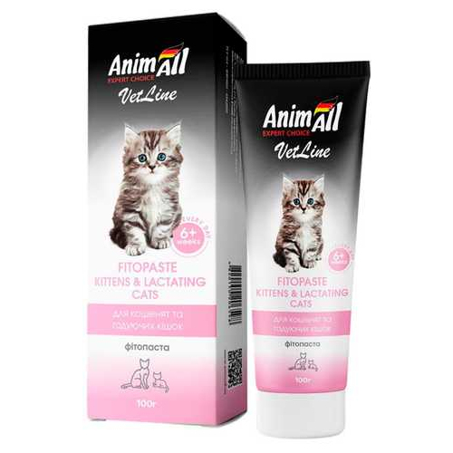 АнимАлл ВетЛайн фитопаста для котят и кормящих кошек, 100 гр (6/Х/Х) 150565