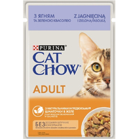 Cat Chow Pouch Adult Lamb ягням та зеленою квасолею в желе